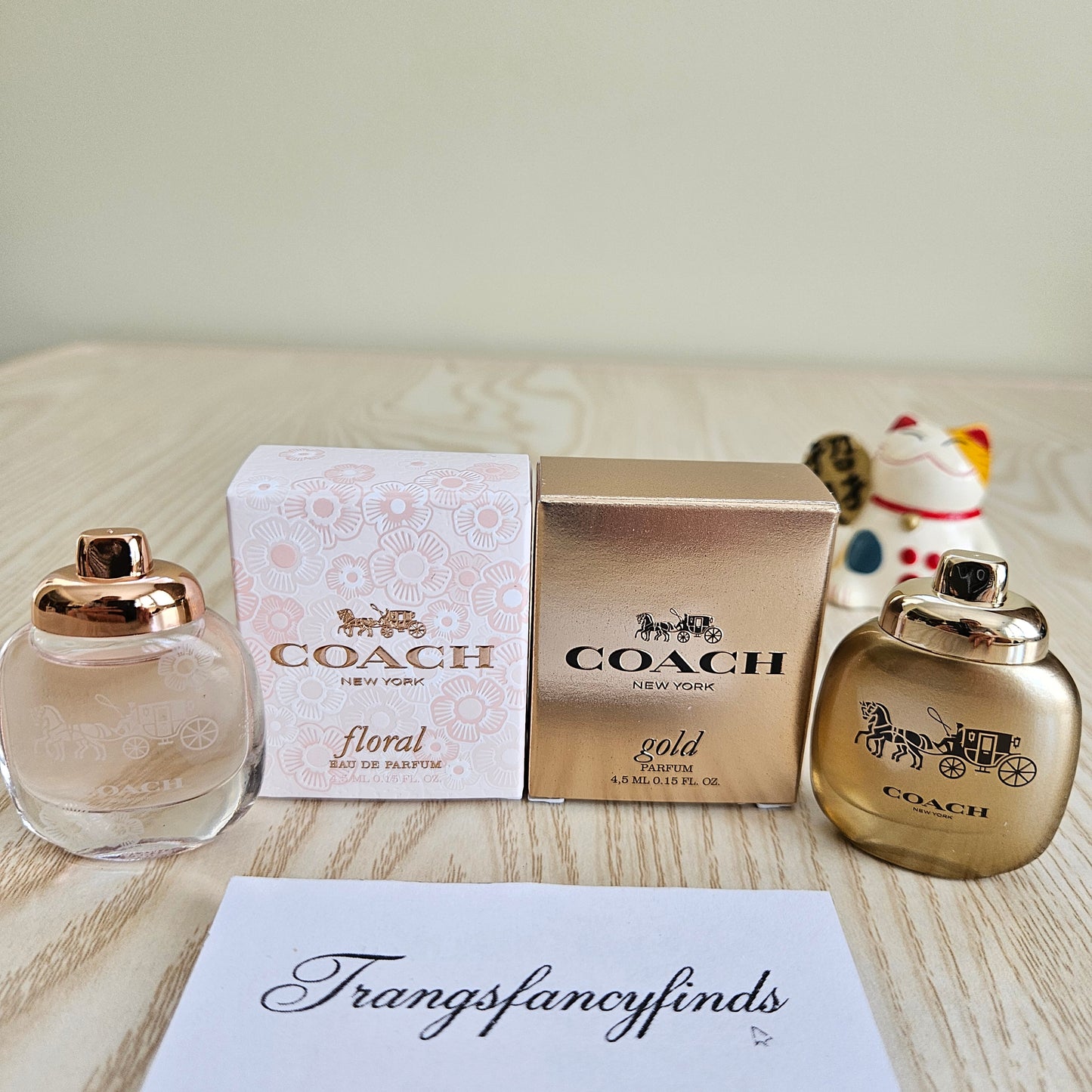 Coach NY Floral EDP & Gold Parfum Mini Set 2x 4.5mL Women Dabber Miniature