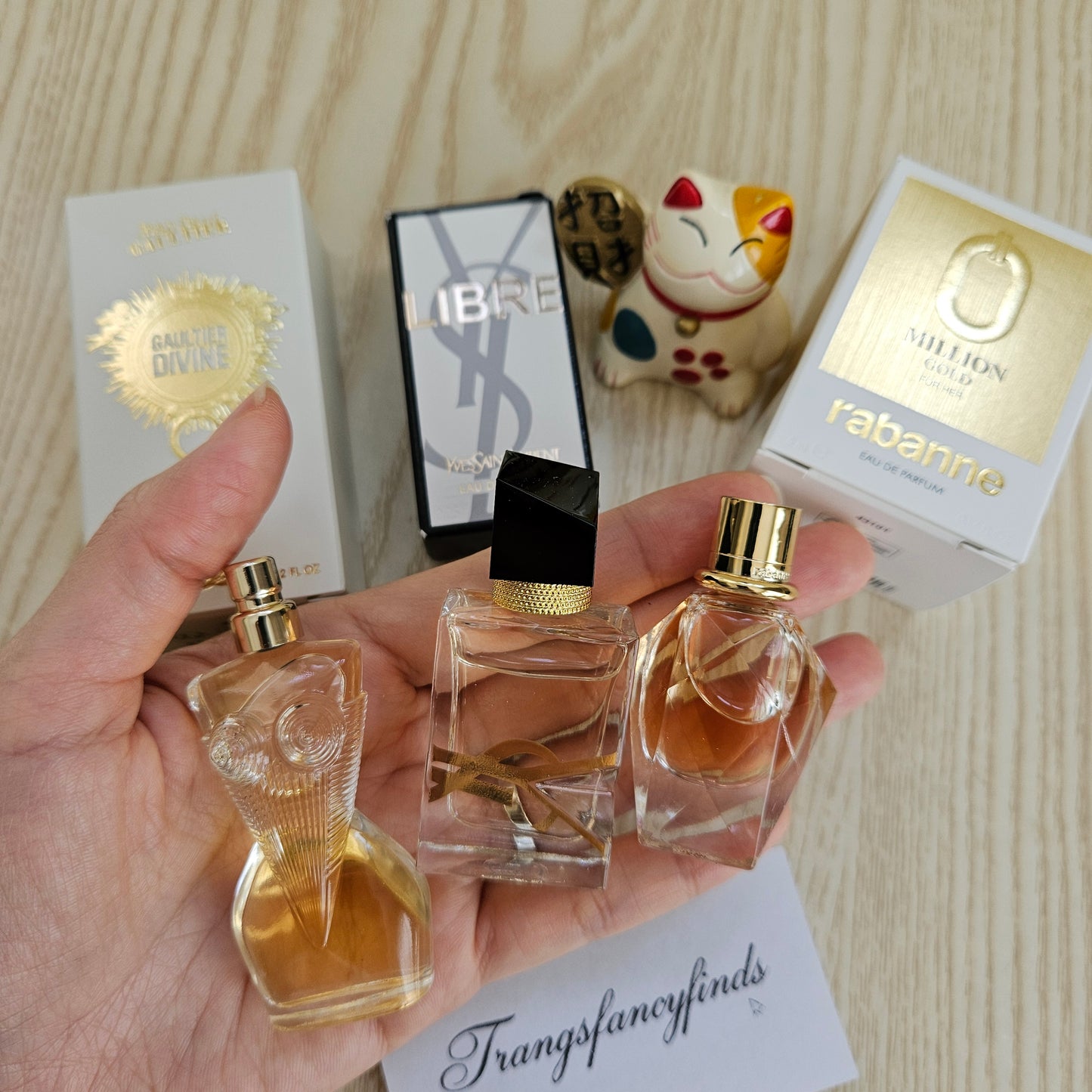 NIB! Designer Miniature EDP Set JPG Divine YSL Libre Rabanne Million Gold 3pcs