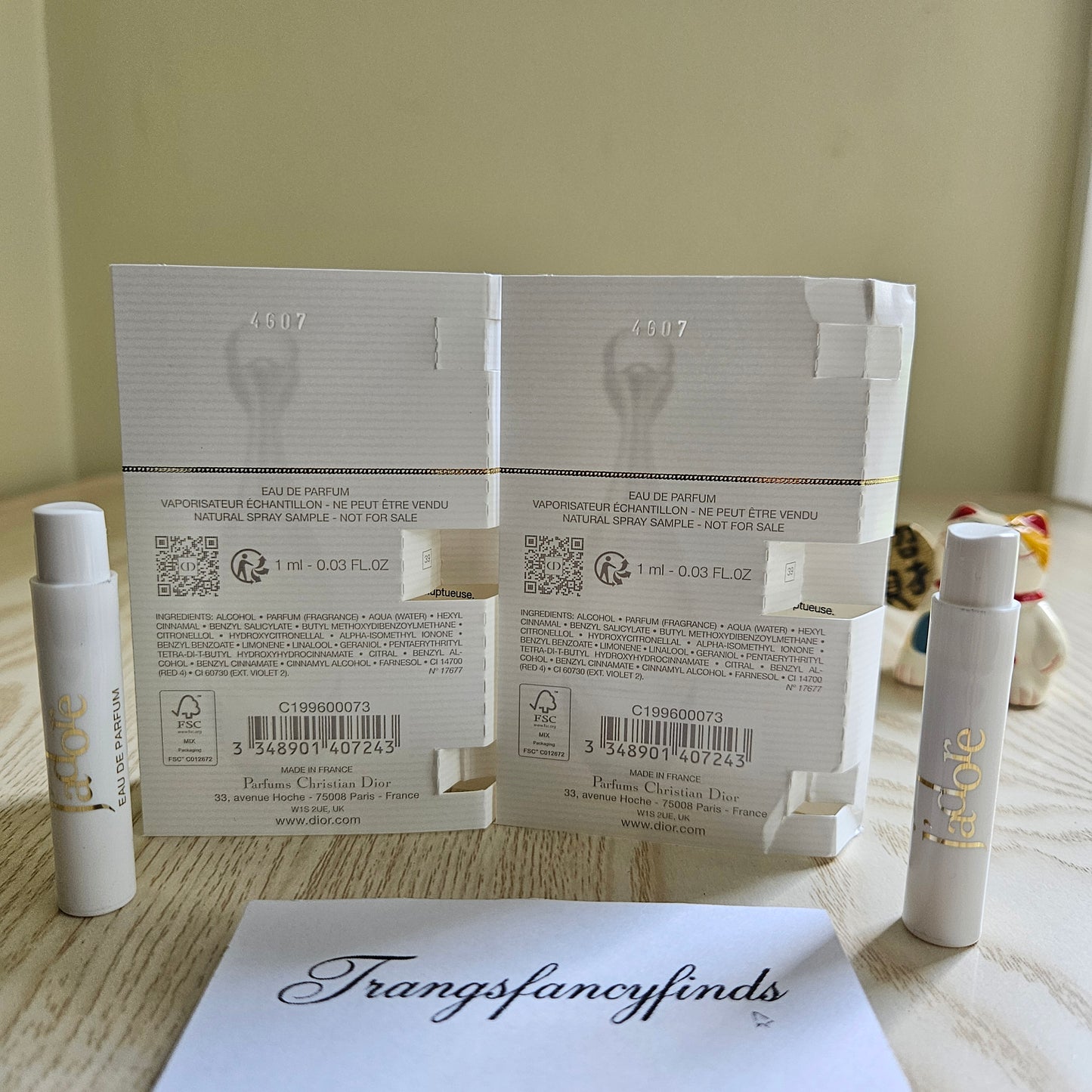 Dior J'adore EDP Authentic Perfume Sample Spray Vials 1mL x2 NIB