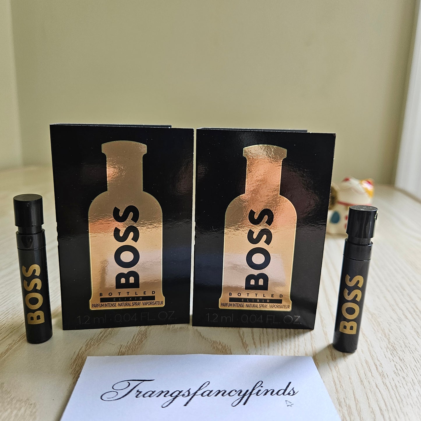 Hugo Boss Bottled Elixir Parfum Intense Sample Vial Spray 1.2mL x2 Authentic