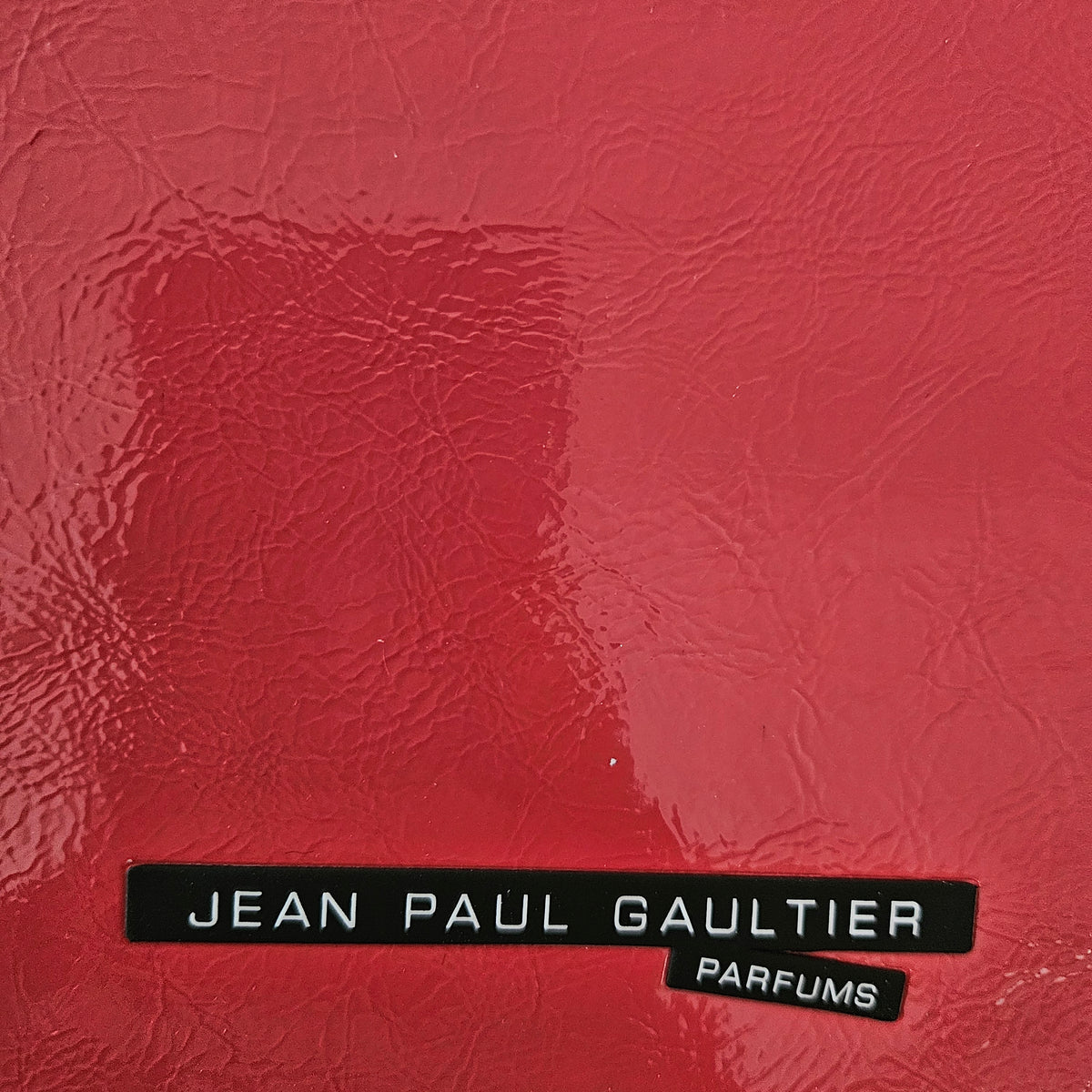 NEW! Jean Paul Gaultier Parfums Red Patent Cosmetic Bag Toiletry Pouch Zip Case