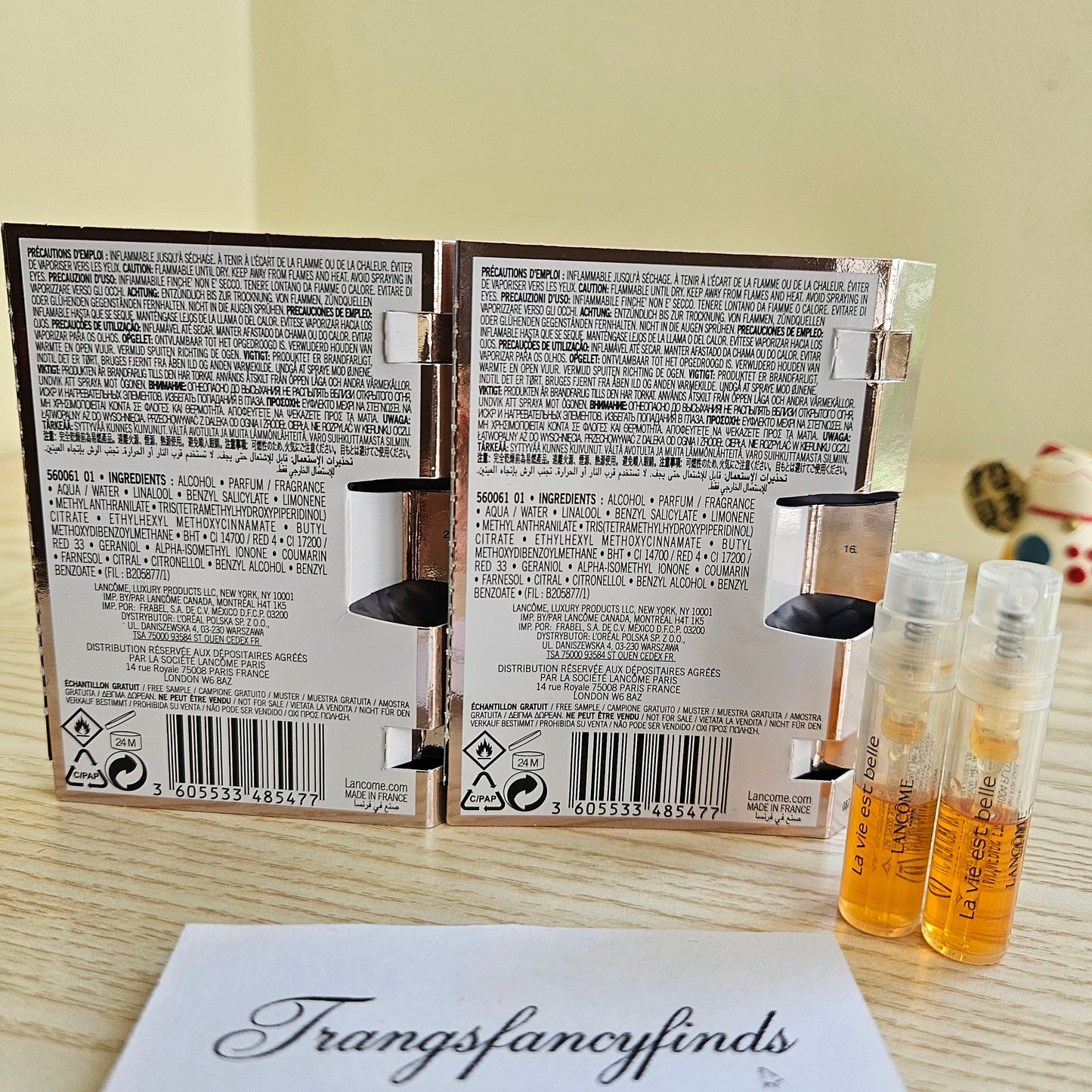 Lancôme La Vie Est Belle EDP Perfume Sample Vials 1.2mL x2 Authentic NEW