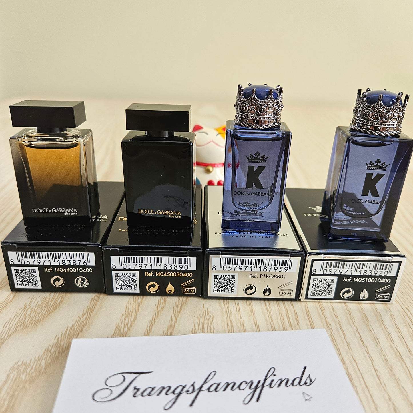 Dolce & Gabbana Mini Fragrance Set 4pc The One EDP Intense K EDP 5ml Dabber New