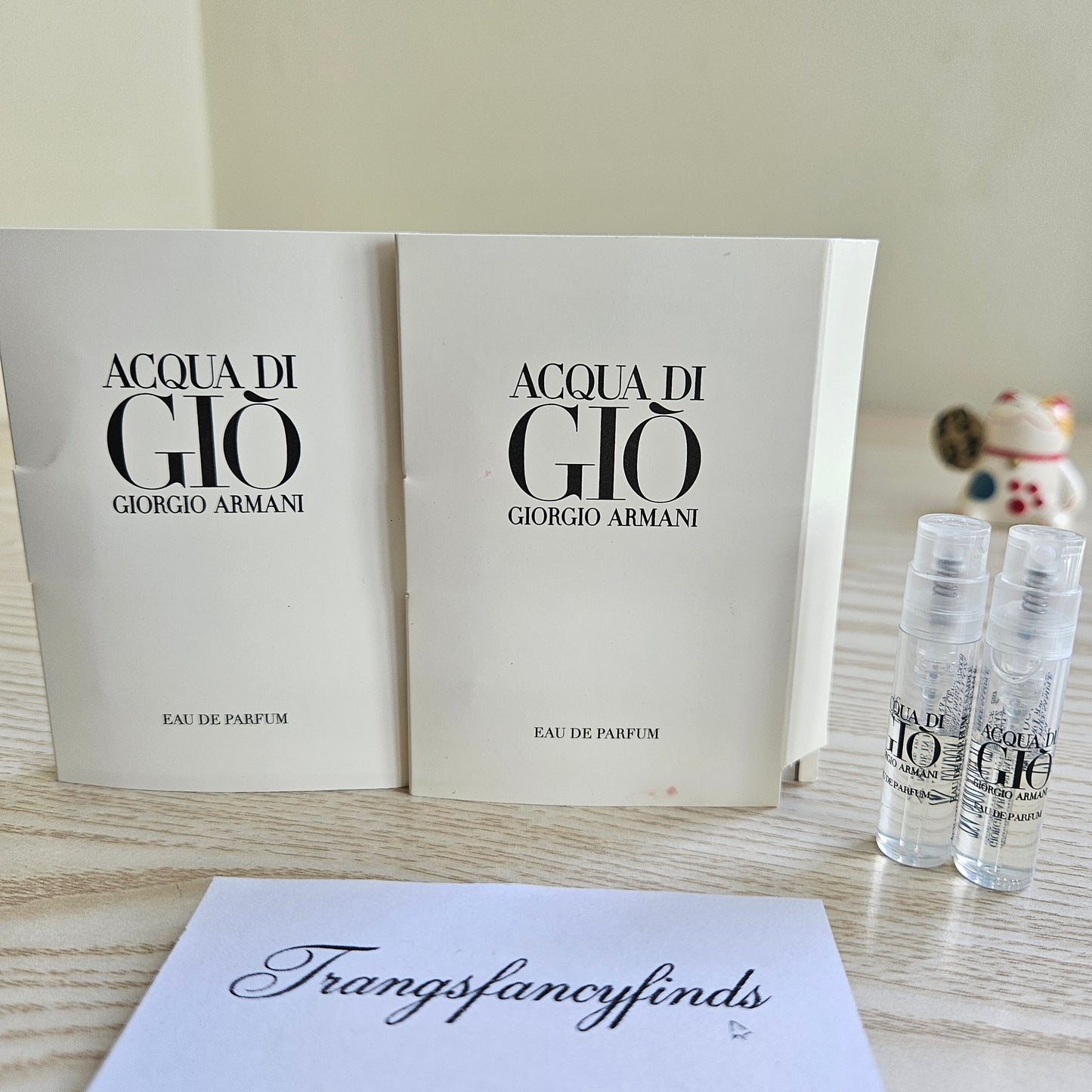 Giorgio Armani Acqua Di Gio EDP Sample Vials Lot x2 Authentic 1.2mL Spray