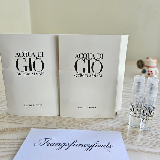 Giorgio Armani Acqua Di Gio EDP Sample Vials Lot x2 Authentic 1.2mL Spray