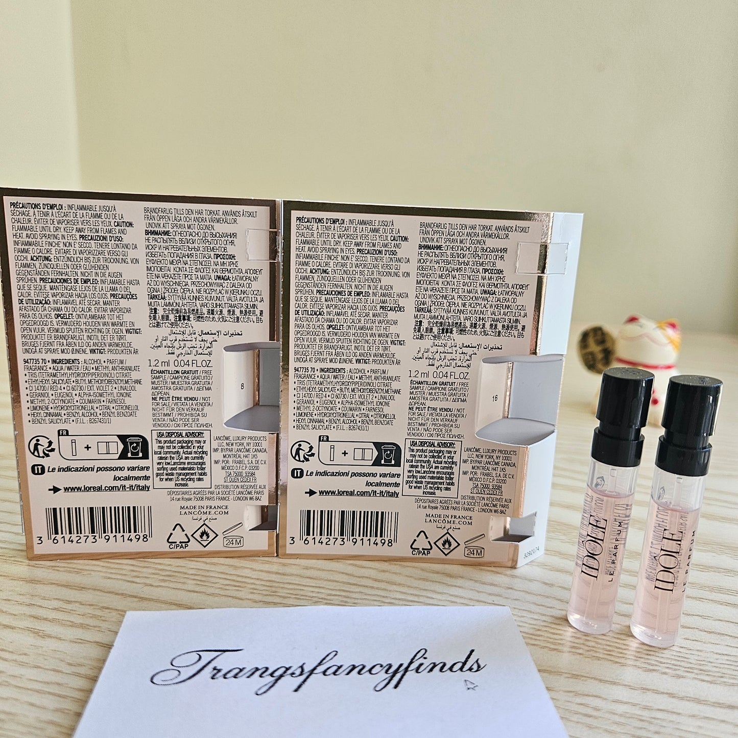 Lancôme Idôle Le Parfum Sample Spray Vials 1.2mL x2 Authentic NIB