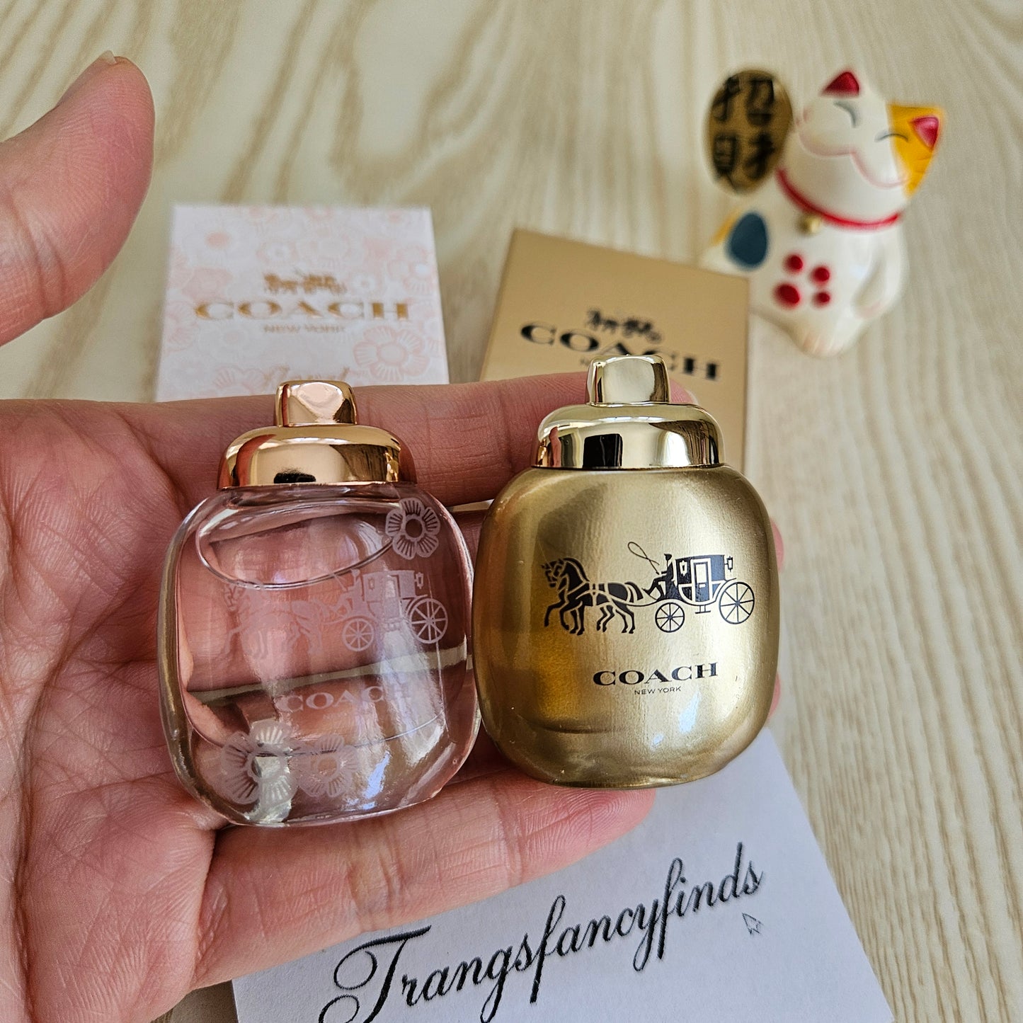 Coach NY Floral EDP & Gold Parfum Mini Set 2x 4.5mL Women Dabber Miniature