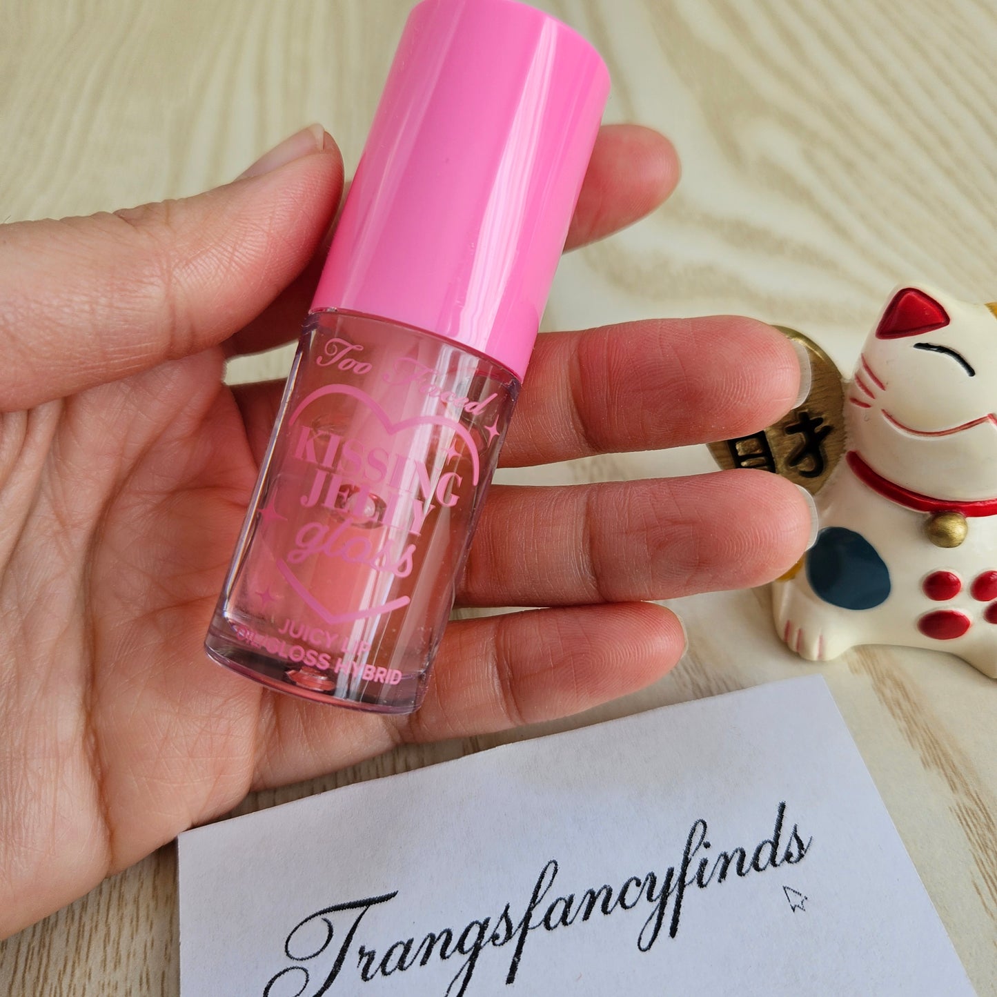 Too Faced Kissing Jelly Lip Gloss Oil Pink Sherbet 4.5mL NWOB Authentic