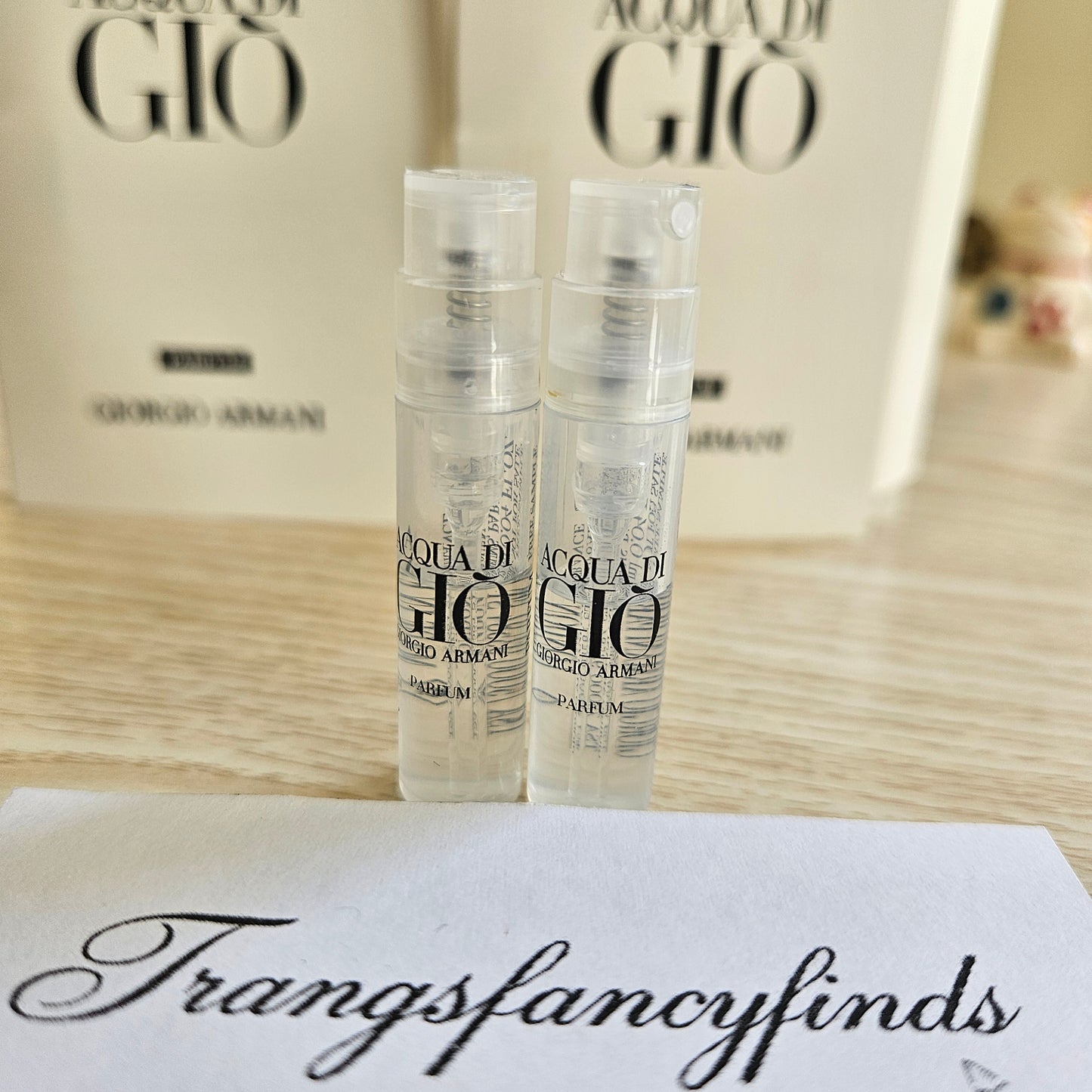 Giorgio Armani Acqua Di Gio Parfum Sample Vial Spray 1.2mL x2 Authentic