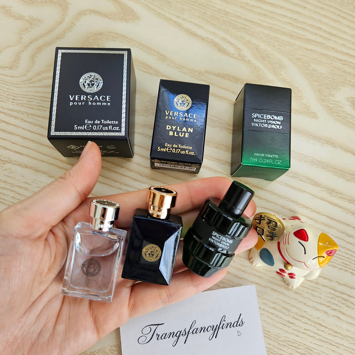 NIB! Versace Pour Homme & Viktor&Rolf Spicebomb Night Vision Mini EDT 3 pcs Set