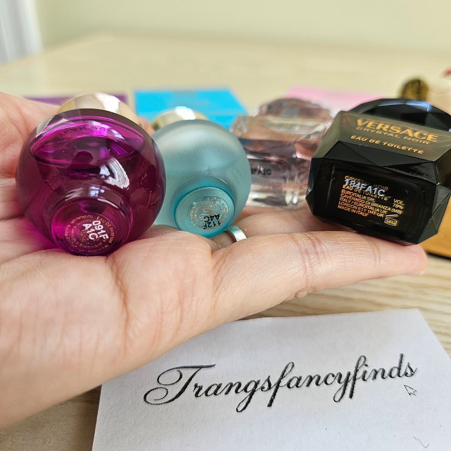 Versace 4-PC Mini Fragrance Set Dylan Purple Turquoise Bright Crystal Noir 5ml