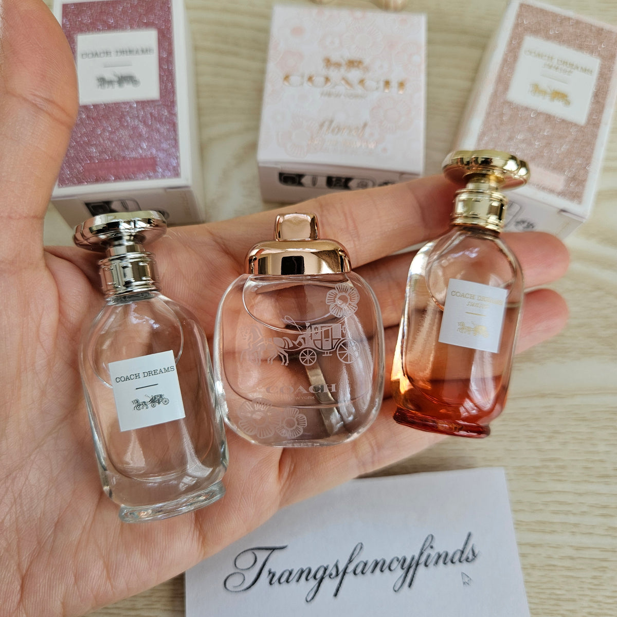 NIB! Coach Dreams + Floral + Dreams Sunset EDP Mini Set 3pc 5ml Dabber Miniature