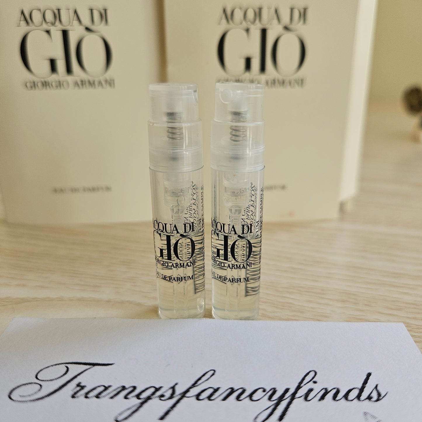Giorgio Armani Acqua Di Gio EDP Sample Vials Lot x2 Authentic 1.2mL Spray