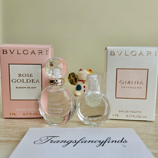 Bvlgari Mini EDT Set Rose Goldea Blossom Delight & Omnia Crystalline 5mL x2