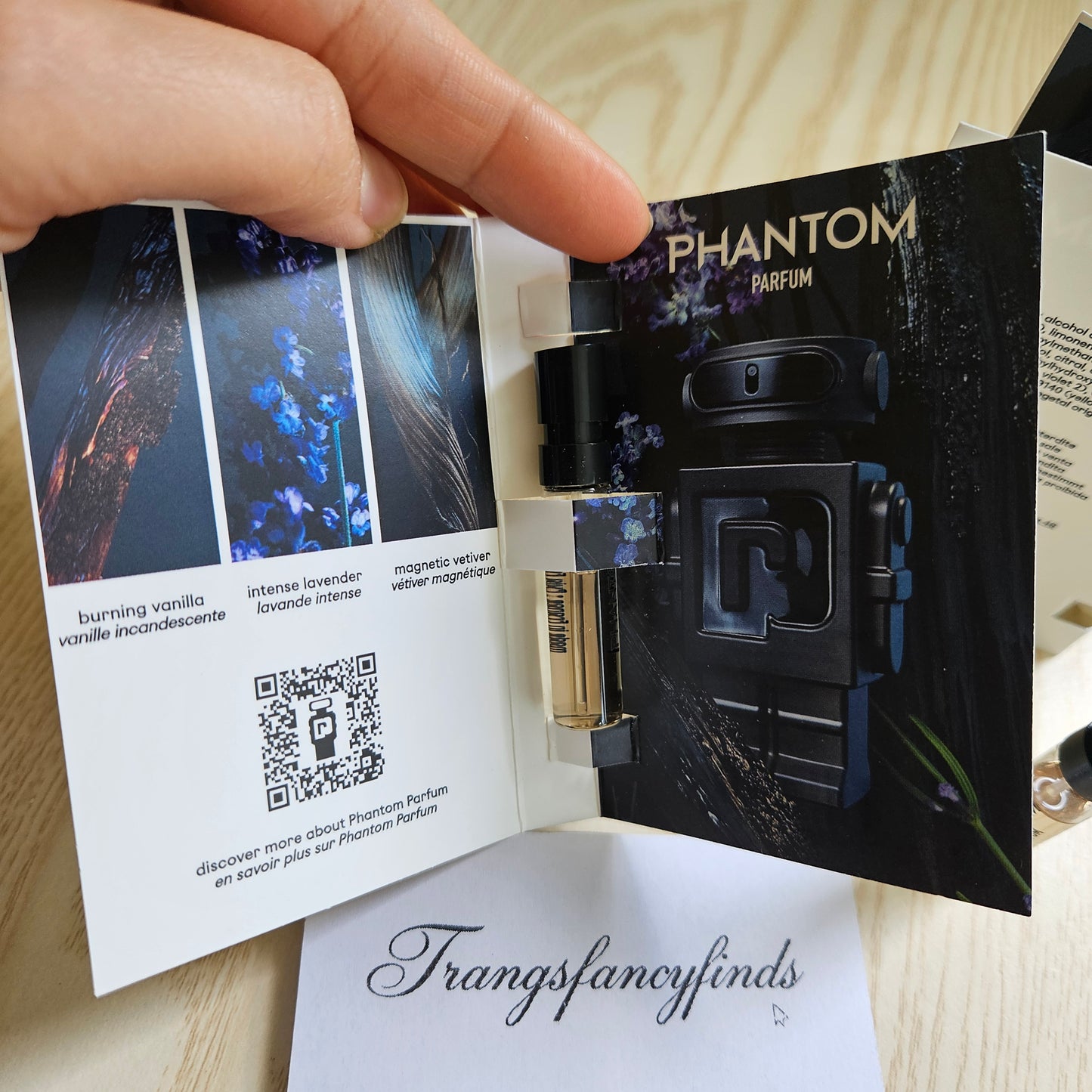 Paco Rabanne Phantom Parfum 1.5mL Sample Spray Vial x2 Authentic Men