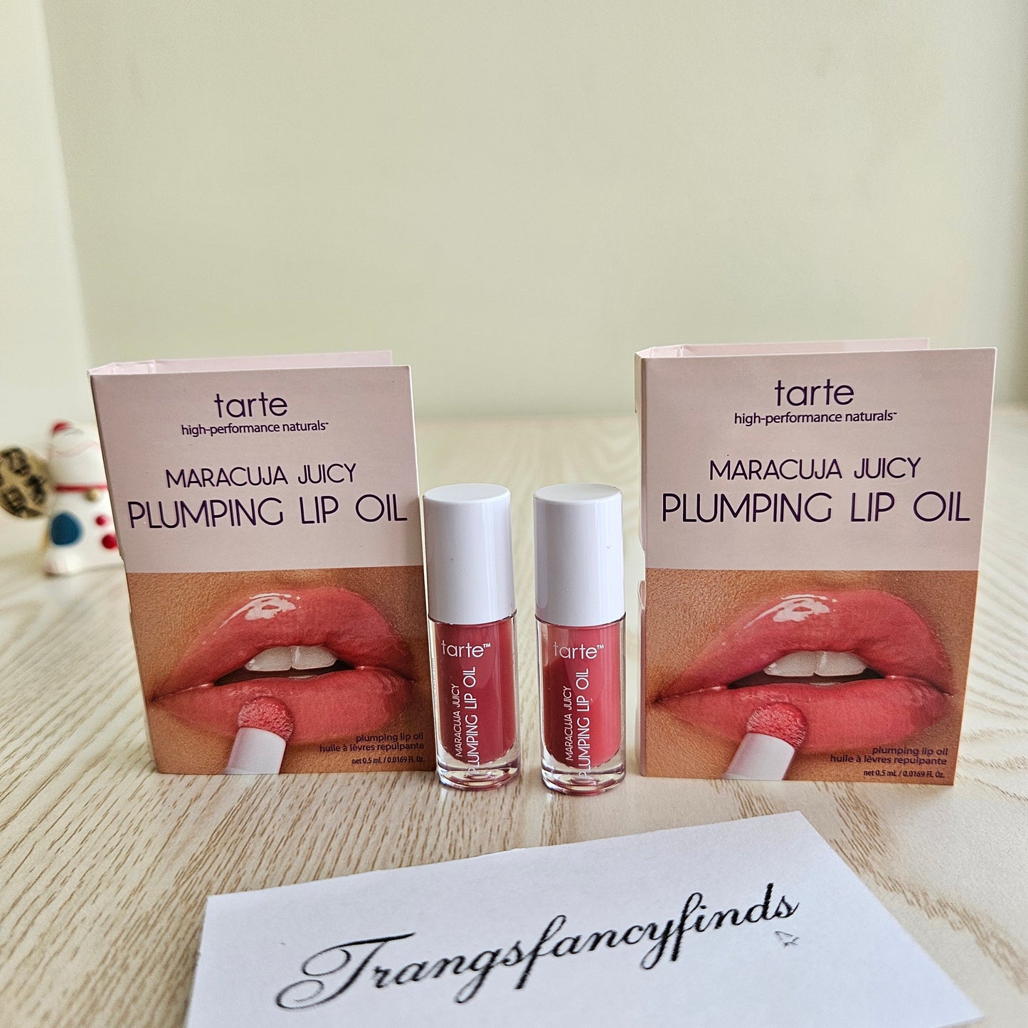 Tarte Maracuja Juicy Plumping Lip Oil Mini Rose 0.5mL NIB Lot of 2