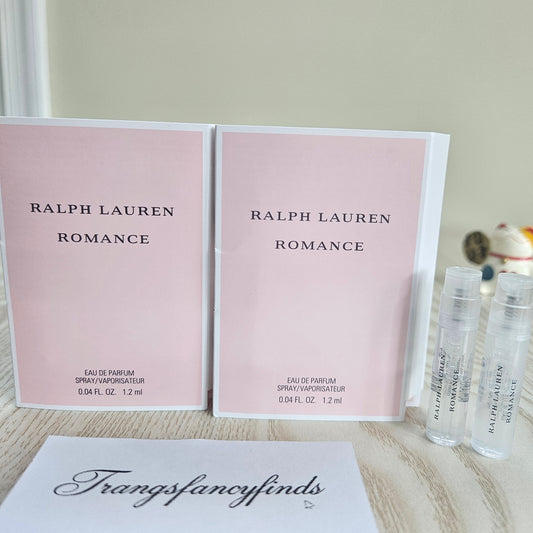 Ralph Lauren Romance EDP Perfume Sample Vials 1.2ml x2 Women Spray
