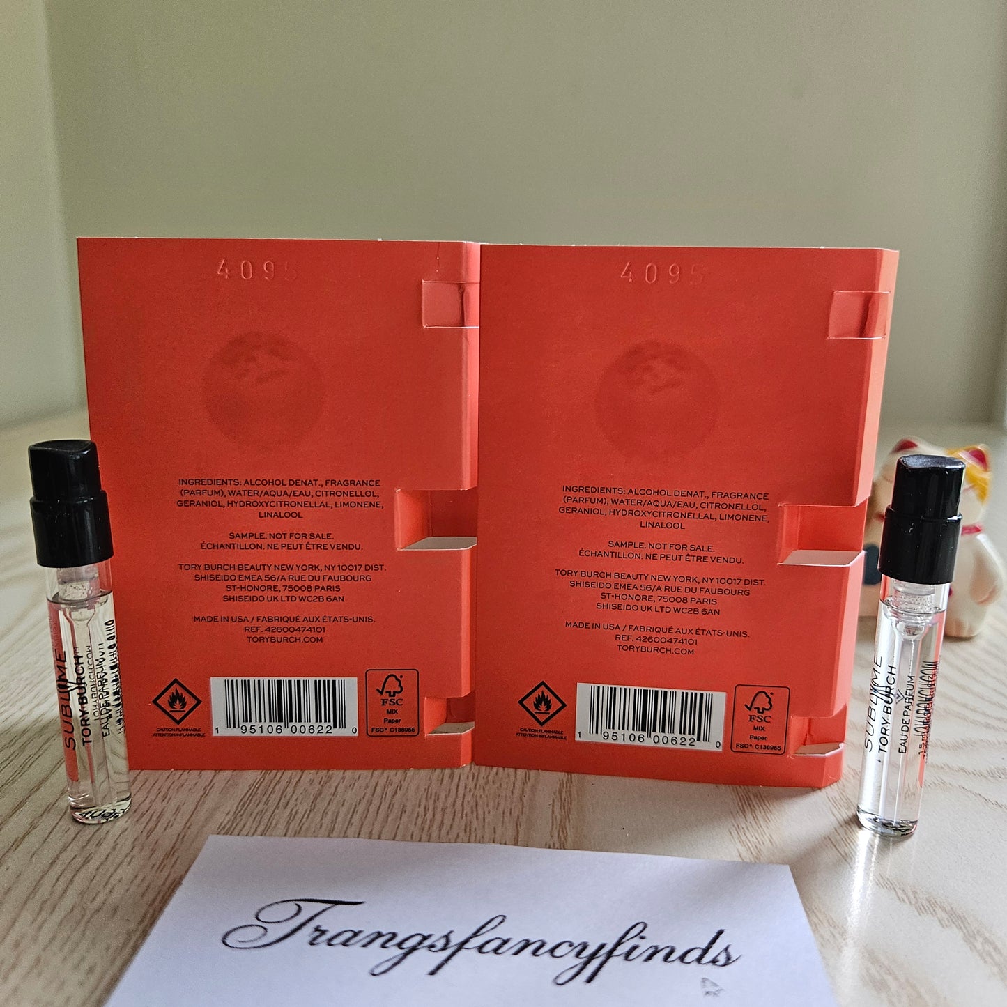 Tory Burch Sublime EDP Vial Sample Spray 1.5mL x2 Authentic  NEW