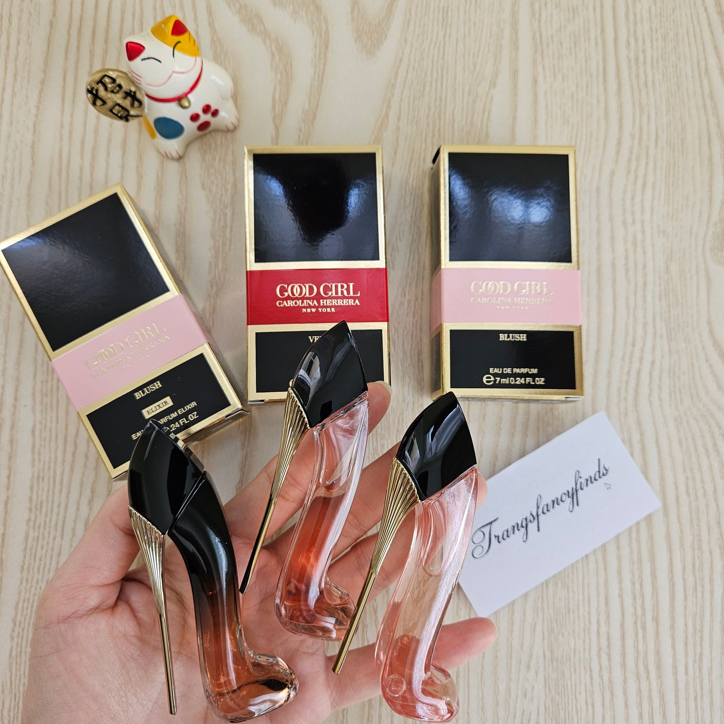 Carolina Herrera Good Girl Mini Set 3pc Blush Elixir Very Blush EDP 7ml Each