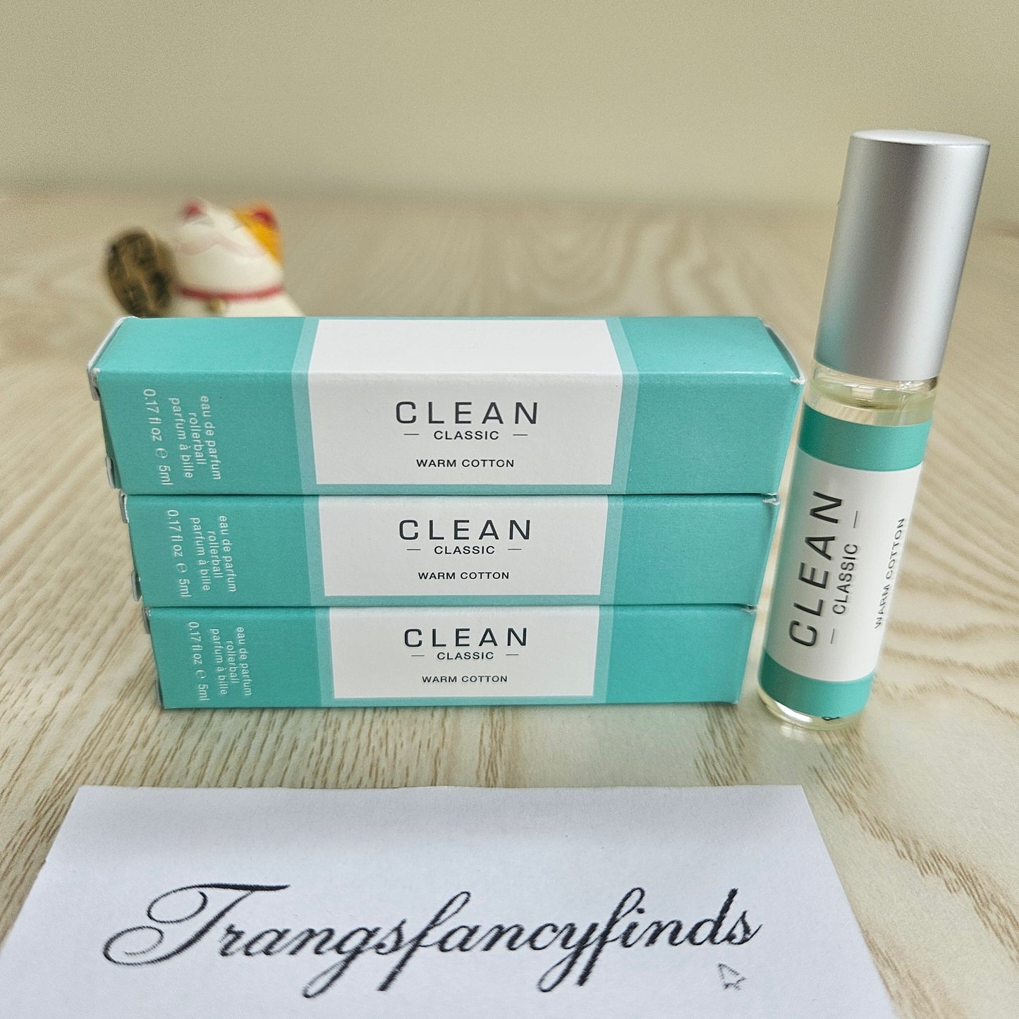 Clean Classic Warm Cotton EDP Rollerball 0.17oz 5ml Lot of 3 New in Box