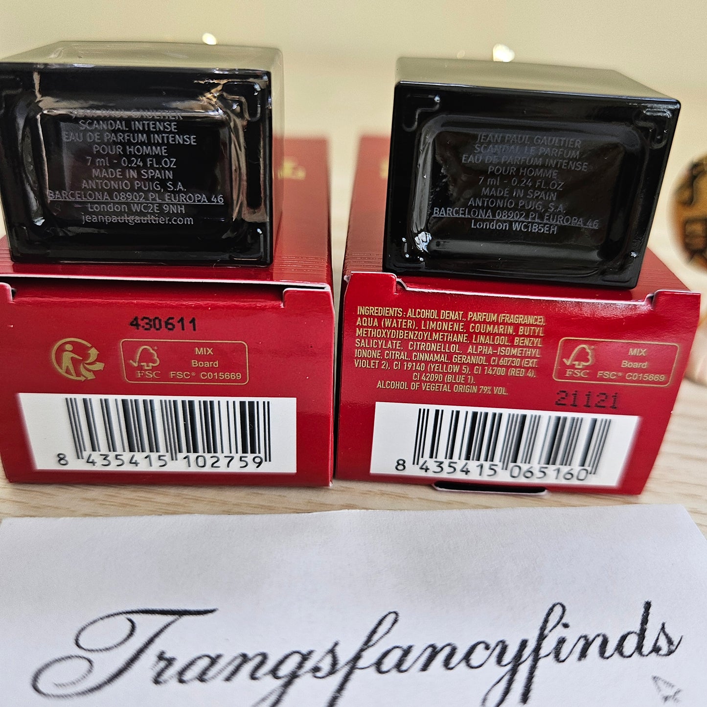 NIB! Jean Paul Gaultier Scandal Intense & Le Parfum EDP Mini Set 2x7mL Pour Homm