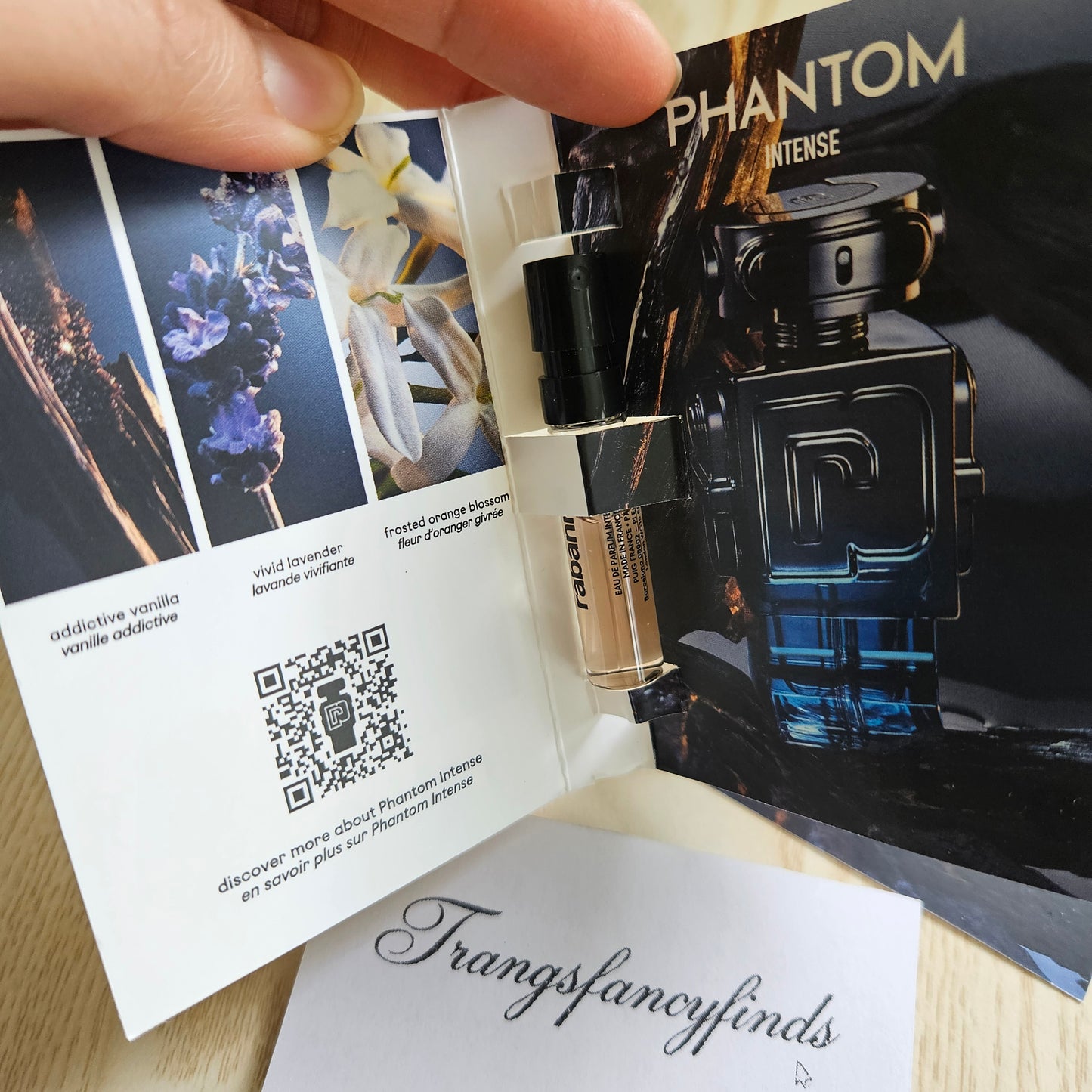 Rabanne Phantom Intense EDP 1.5mL Vial Sample Spray x2 Authentic Men