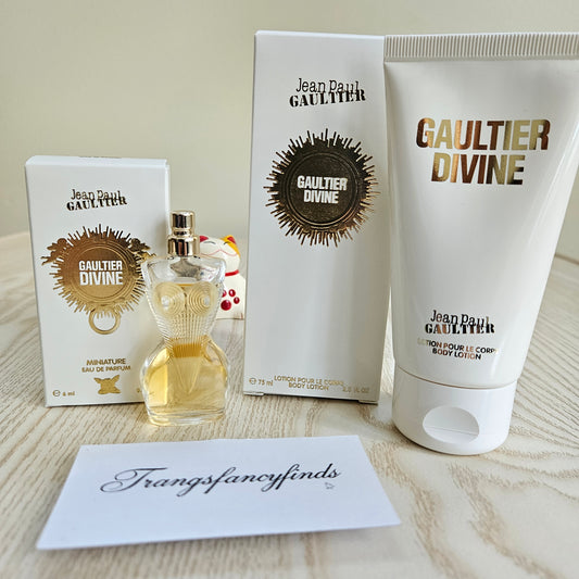 Jean Paul Gaultier Divine Miniature EDP 6ml & Body Lotion 75ml Gift Set NIB