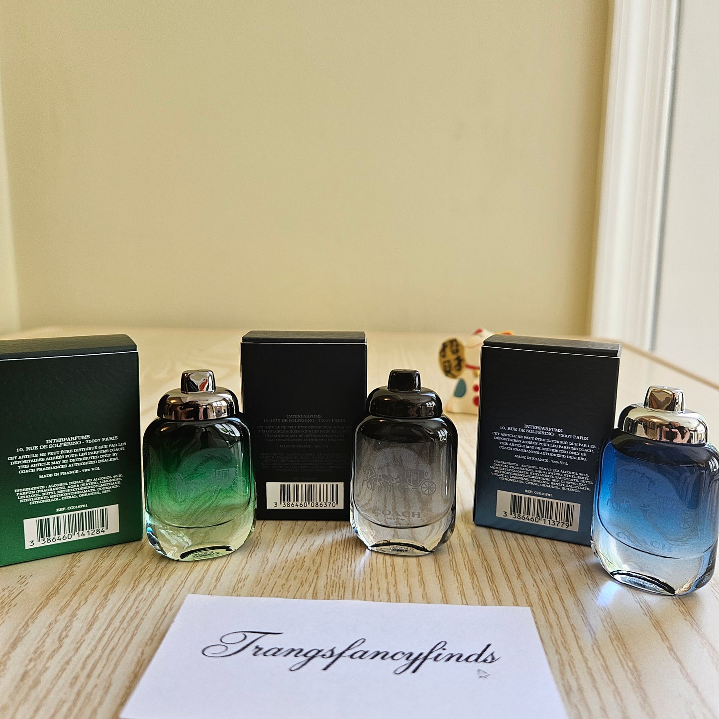 Coach New York Men's EDT Mini Set 3pc Green + Blue + Coach 4.5mL Dabber NIB