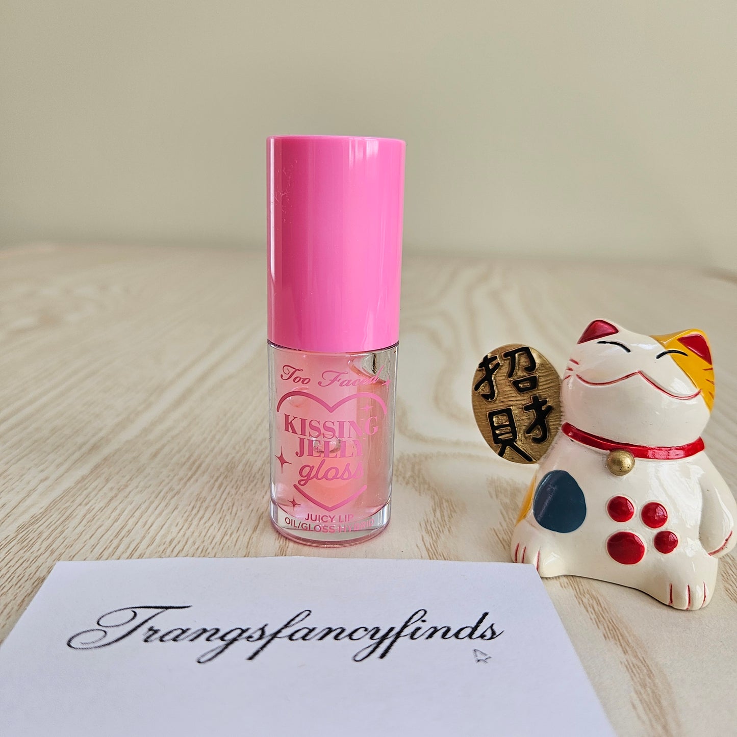 Too Faced Kissing Jelly Lip Gloss Oil Pink Sherbet 4.5mL NWOB Authentic